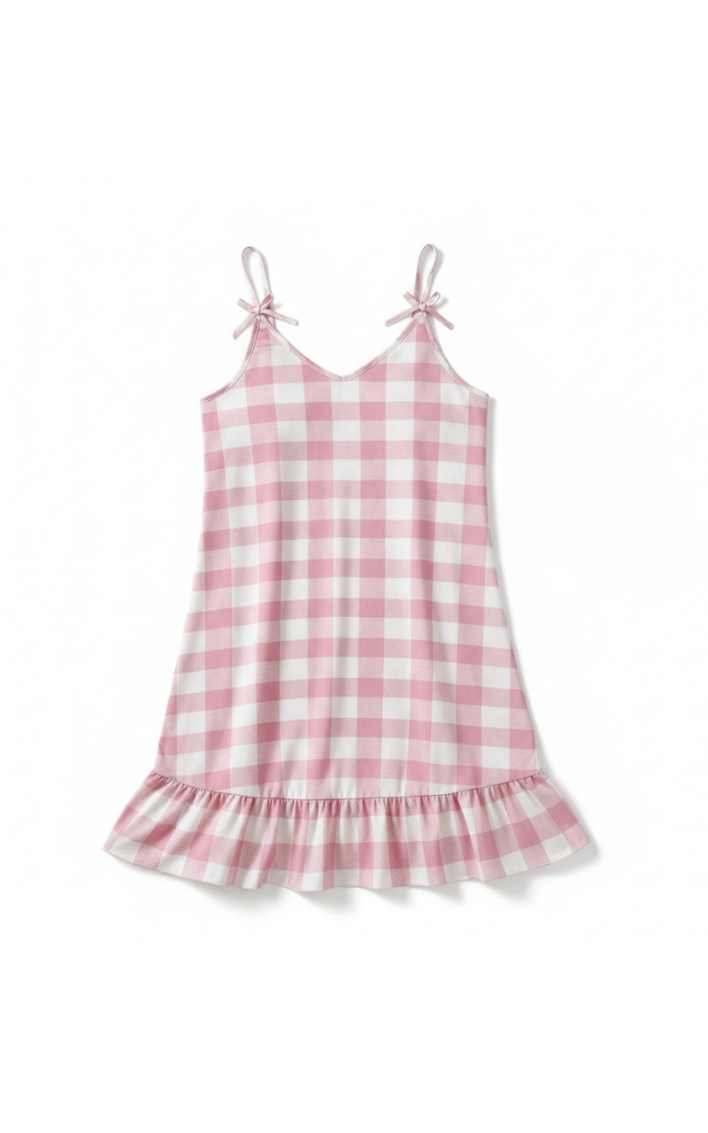 Pink Checkered Dress