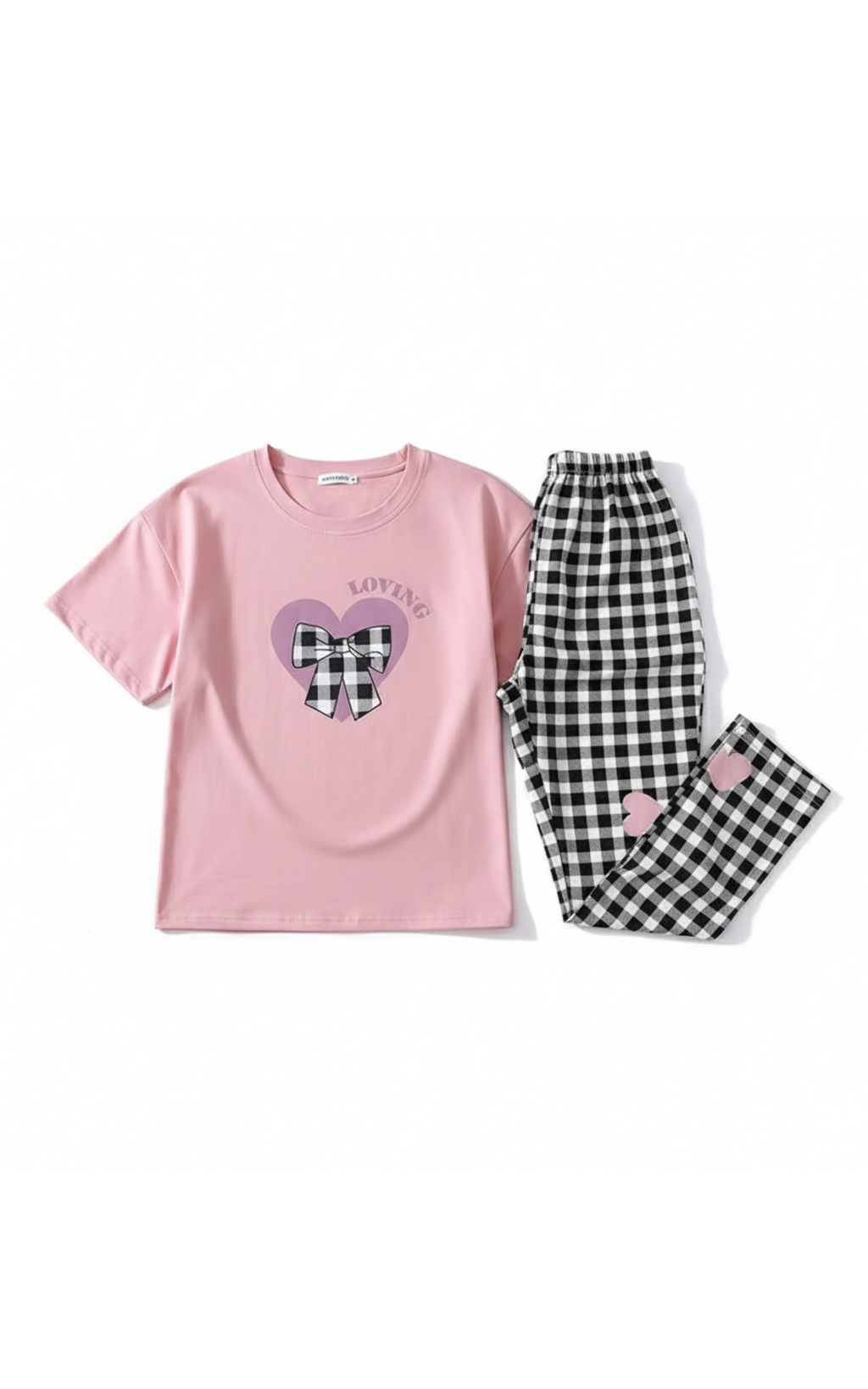 Pink Checkered Terno Pants