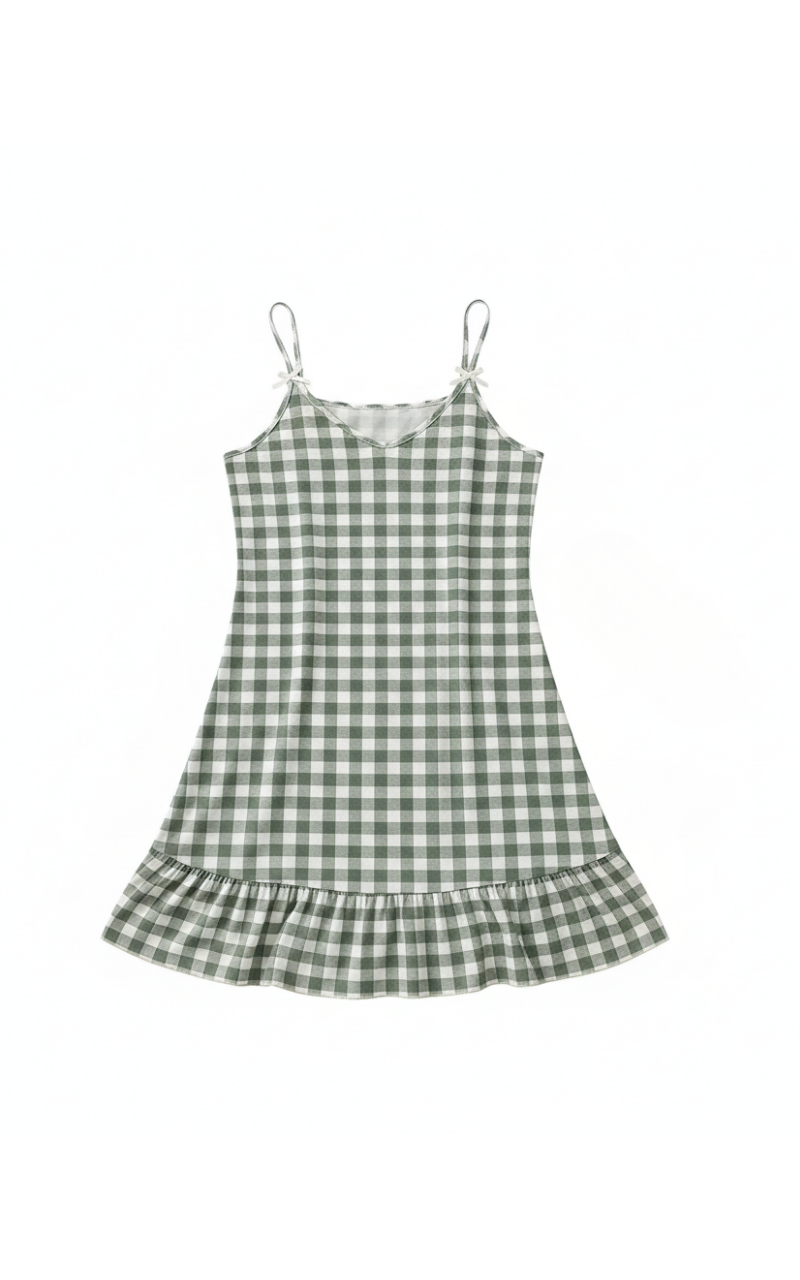 Green Checkered Dress