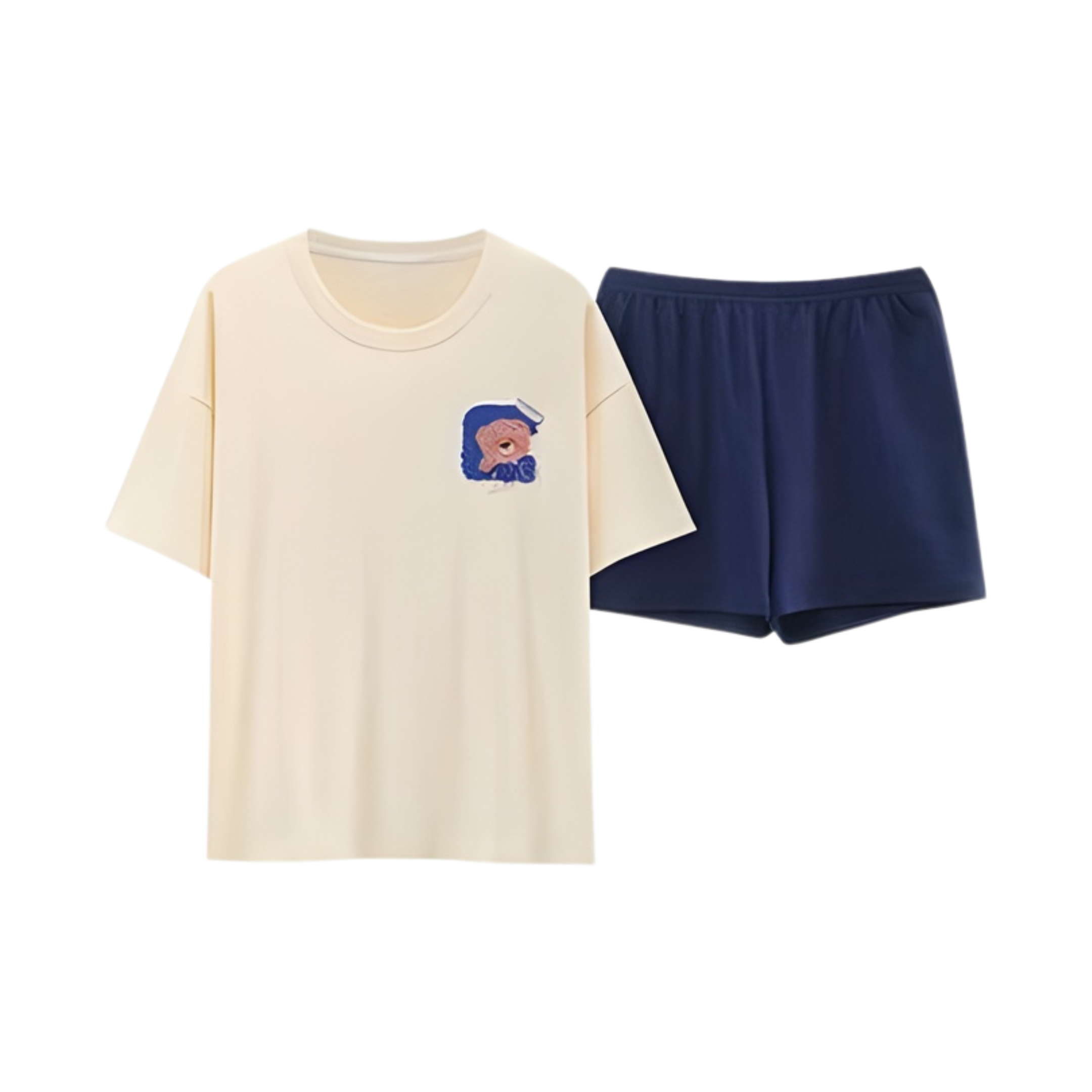 Blue and White Terno