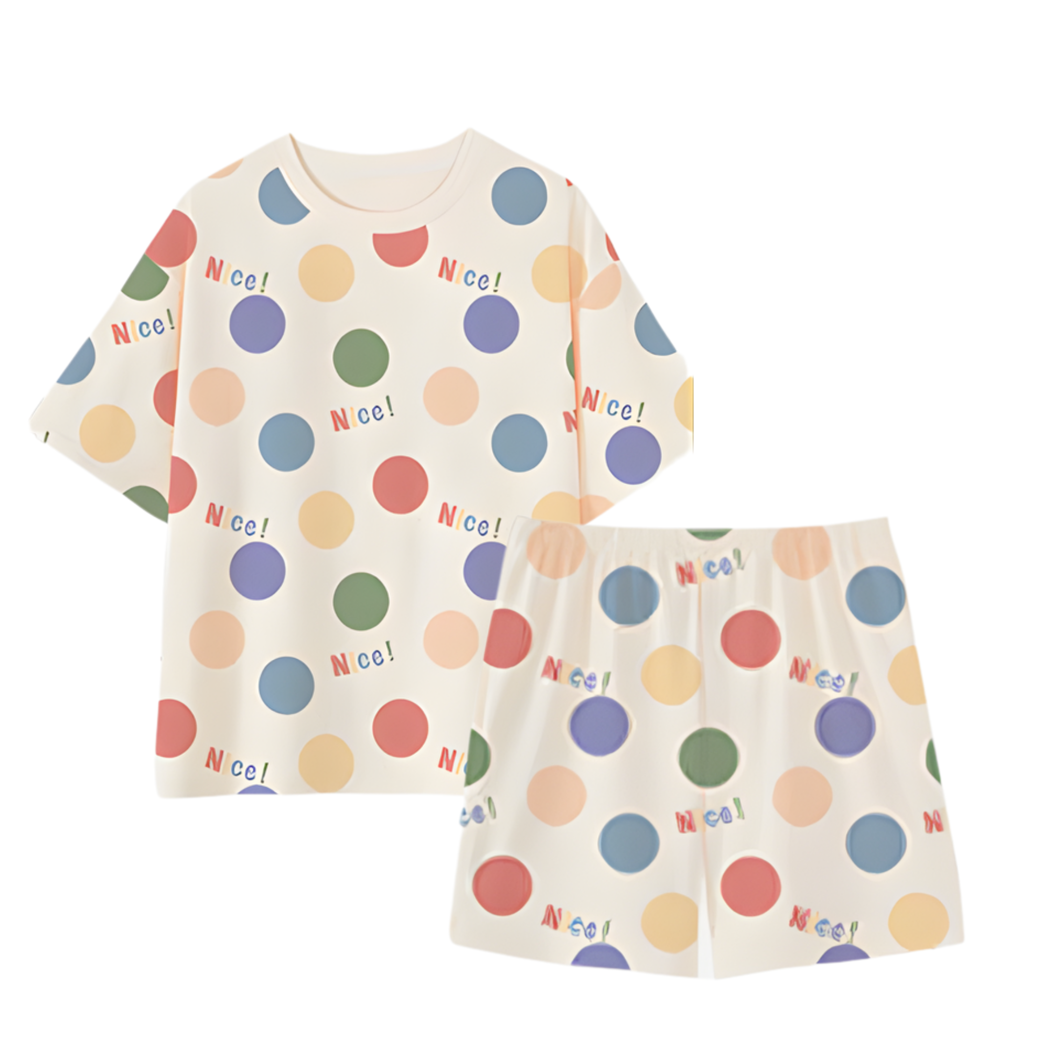 Colorful Polka Dot Terno