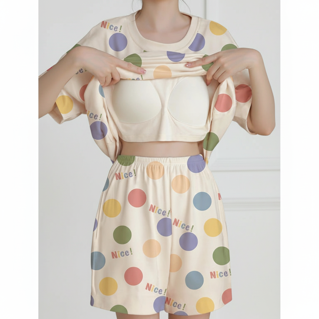 Colorful Polka Dot Terno